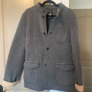 Gray boiled wool coat IT 52 or L